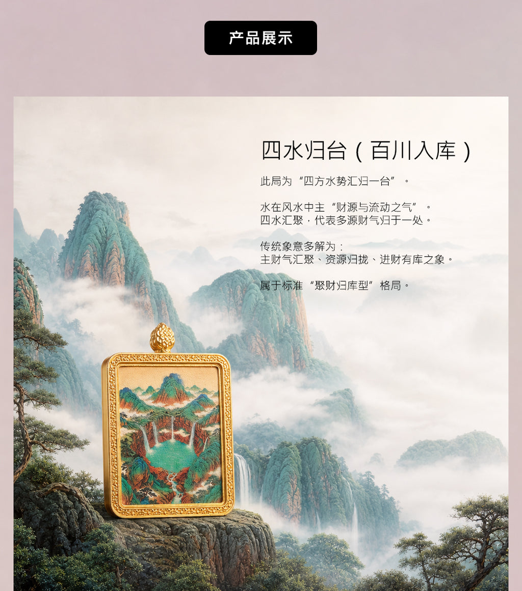 四水归台·百流归库 | 唐卡手绘随身佩饰