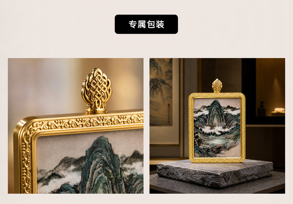 龙虎向溪·阴阳交融 | 唐卡手绘随身佩饰