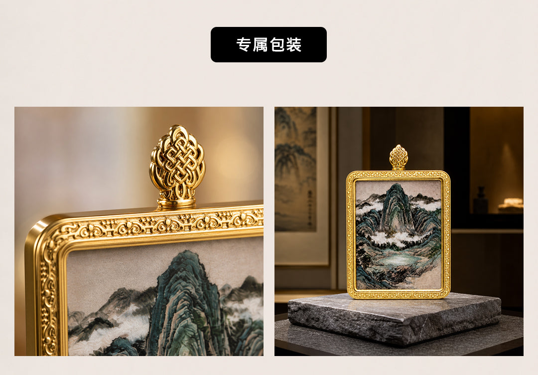 龙虎向溪·阴阳交融 | 唐卡手绘随身佩饰