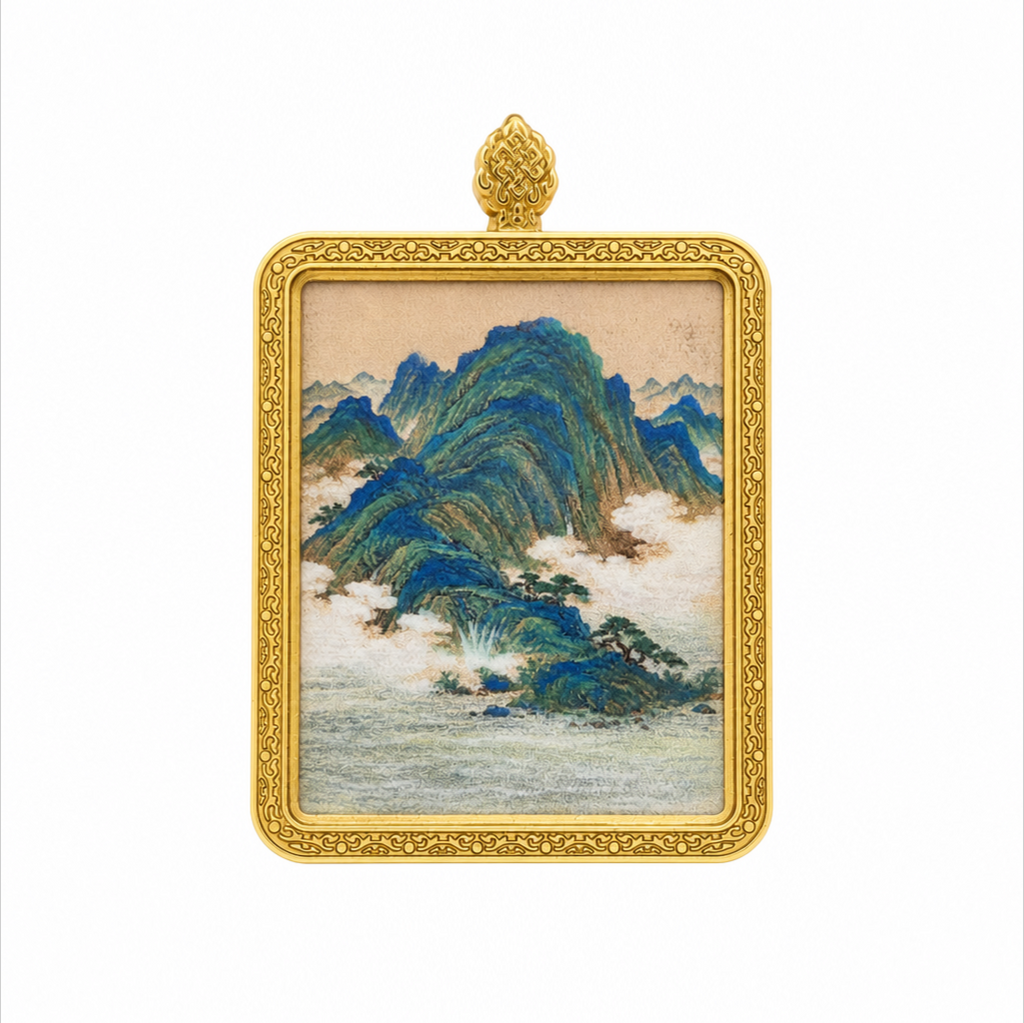 黄龙入海·龙归大势 | 唐卡手绘随身佩饰
