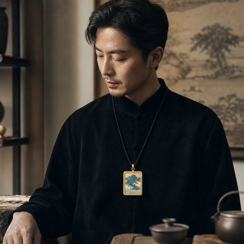 黄龙入海·龙归大势 | 唐卡手绘随身佩饰