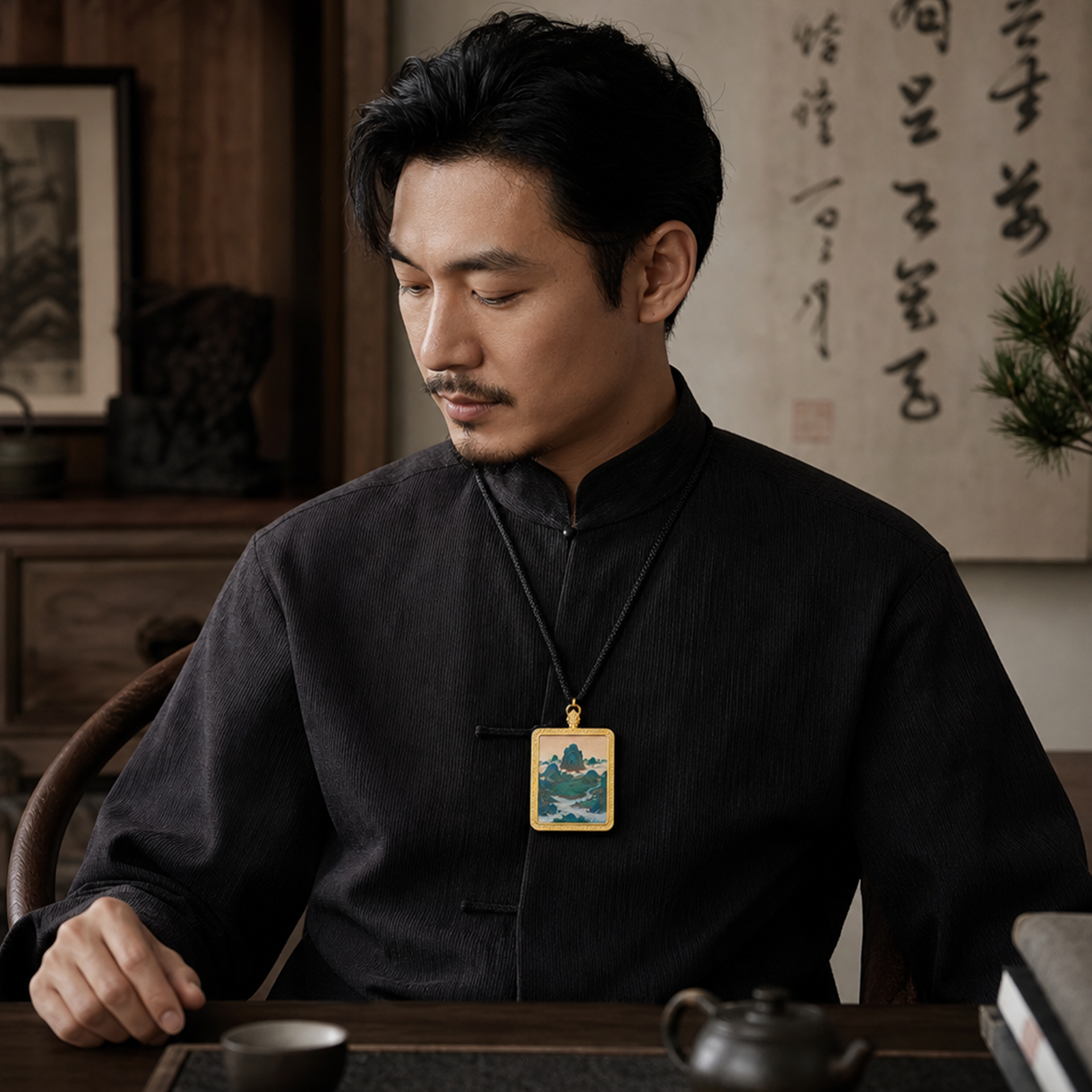 飞凤衔珠·凤归华象 | 唐卡手绘随身佩饰