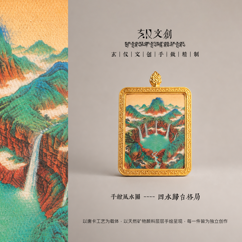 四水归台·百流归库 | 唐卡手绘随身佩饰