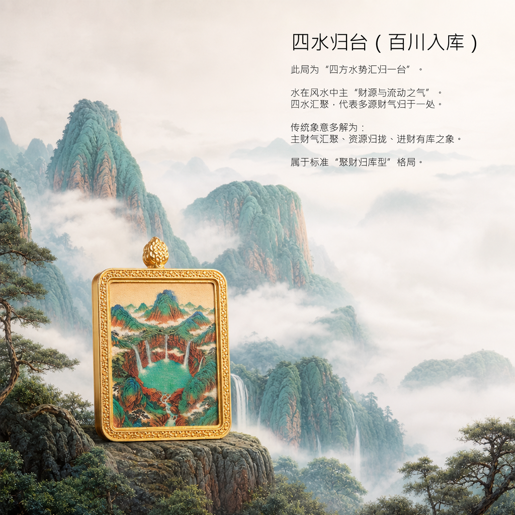 四水归台·百流归库 | 唐卡手绘随身佩饰