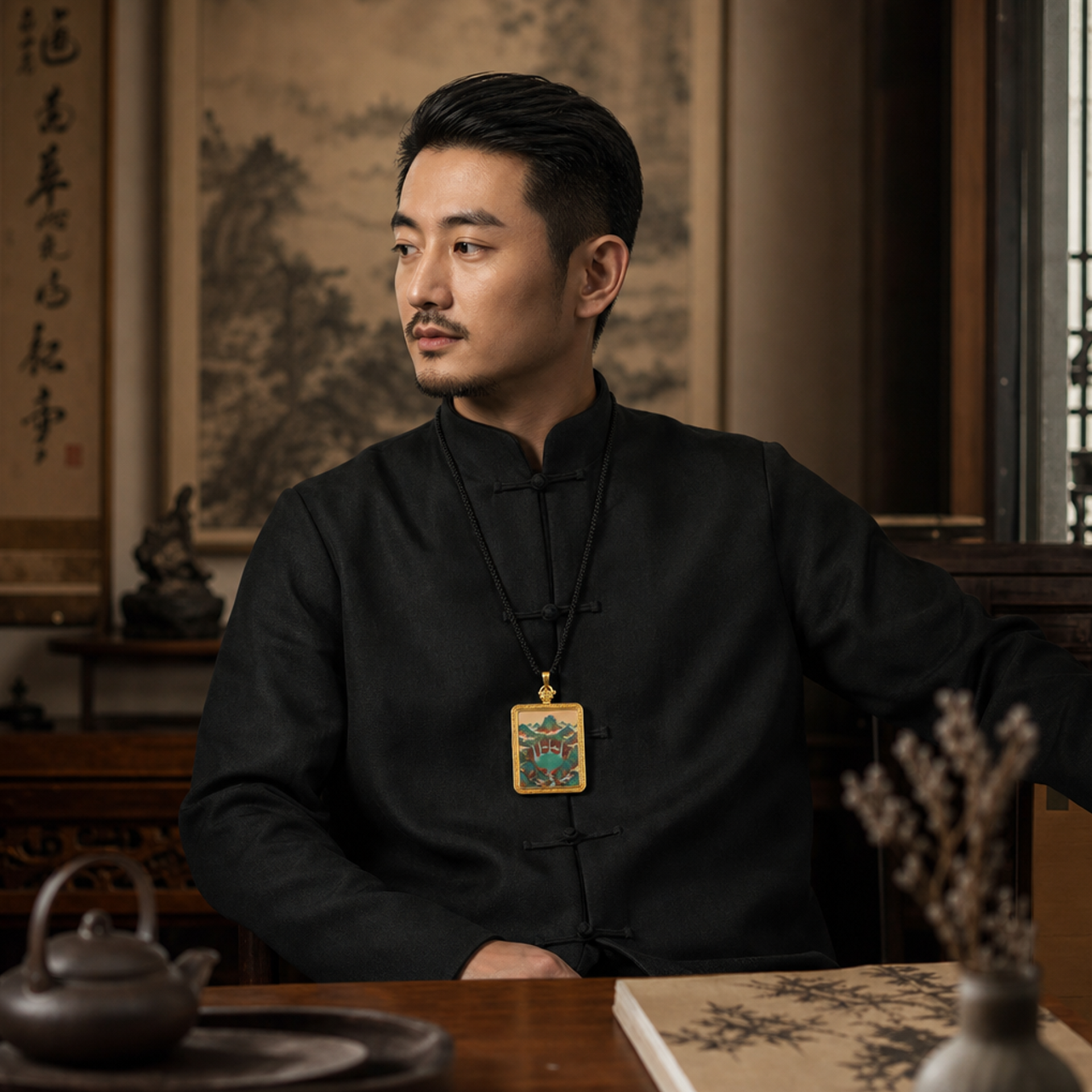四水归台·百流归库 | 唐卡手绘随身佩饰